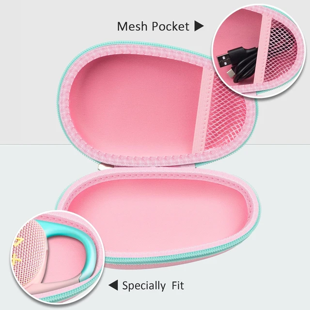 Alt view image 5 of 7 - Carrying Case for JBL Clip 5 and for JBL Clip 4 Speaker Shock-Absorbing Shell, Mesh Pocket, Carabiner and Wrist Strap Keep Speaker Gear Protected and Ready to Go, Pink, Case Only