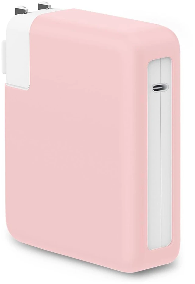 Main image of 140W Soft Silicone Charger Protector Case Cover for MacBook Pro 16 inch 2026-2021 A2485 A2780 A2991 A3186 A3403 A3428 A3429 M5 M4 M3 M2 M1 Pro/Max Chip, 140W Power Adapter Cover, Baby Pink