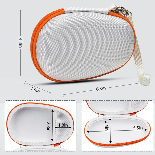 Alt view image 4 of 7 - Carrying Case for JBL Clip 5 and for JBL Clip 4 Speaker Shock-Absorbing Shell, Mesh Pocket, Carabiner and Wrist Strap Keep Speaker Gear Protected and Ready to Go, White, Case Only