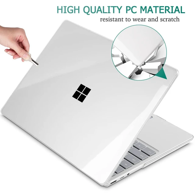 Alt view image 5 of 7 - Compatible with Microsoft Surface Laptop Go 3 Go 2 Go 1 12.4 Inch Model 1943 2013 (2023 2022 2020 Release), Plastic Hard Shell Case with Screen Protector + Keyboard Cover, Crystal Clear