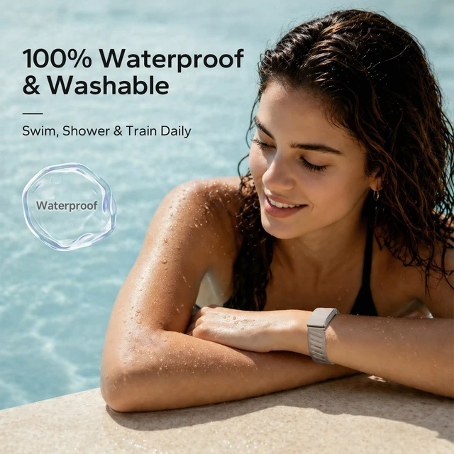 Alt view image 5 of 7 - Skin-Friendly Silicone Band Compatible with WHOOP 5.0/One/Peak/Life Breathable Waterproof Adjustable Strap for Men/Women 24/7 Comfort for Workouts, Commutes & Sleep