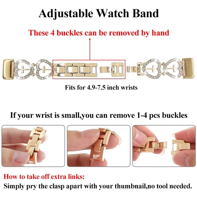 Alt view image 2 of 5 - Bling Bracelet Compatible with Fitbit Charge 6/Charge 5 Bands Women,Shiny Cross Love Metal Band Sparking Diamond Heart Shape Wristband Cute Strap for Fitness Tracker