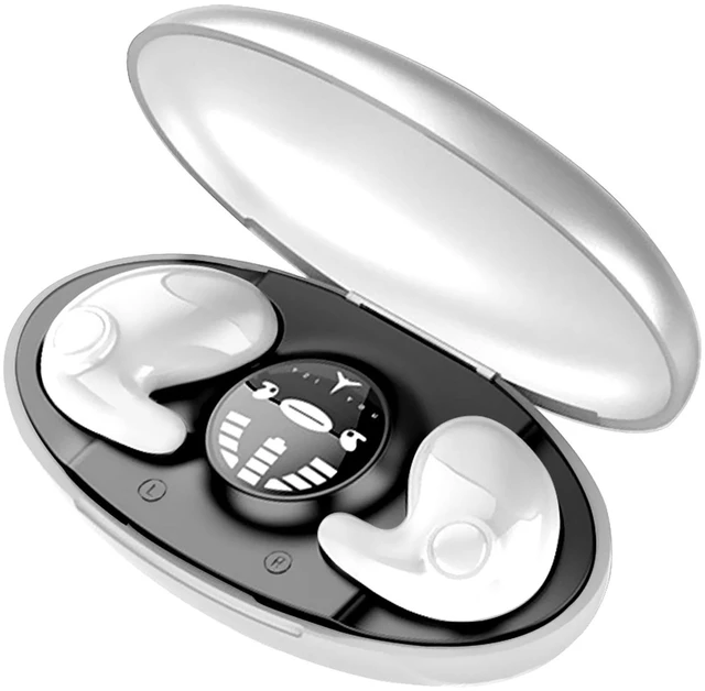 Main image of Invisible Sleep Wireless Earphone, Sleeping Earbuds for Side Sleepers Built-in Mic, Earbuds for Sleeping with Type-C Fast Charging Case (White)