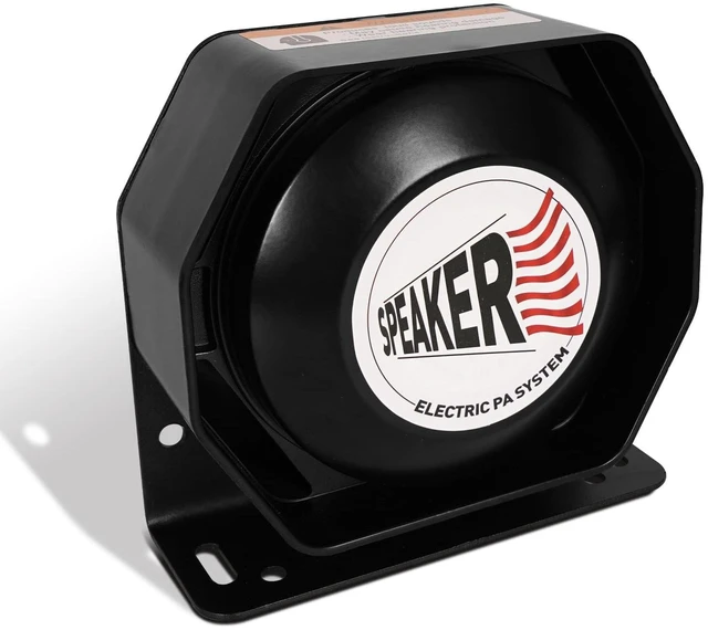 Main image of 100W Ultra-Slim Siren Speaker, 8 Ohm 108-134dB PA Horn for Emergency Vehicles, IP66 Waterproof Aluminum Loudspeaker Compatible with 100-200W Siren Systems for Police Fire Ambulance Trucks