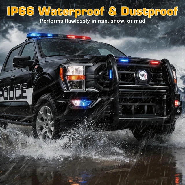 Alt view image 5 of 7 - 100W Ultra-Slim Siren Speaker, 8 Ohm 108-134dB PA Horn for Emergency Vehicles, IP66 Waterproof Aluminum Loudspeaker Compatible with 100-200W Siren Systems for Police Fire Ambulance Trucks