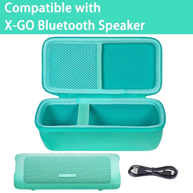 Alt view image 3 of 7 - Hard Case for BolaButty X-GO C27C Bluetooth Speaker Speaker,Teal Travel Protective Storage Bag with Mesh Pocket & Handle, Shockproof EVA Shell and Soft Lining