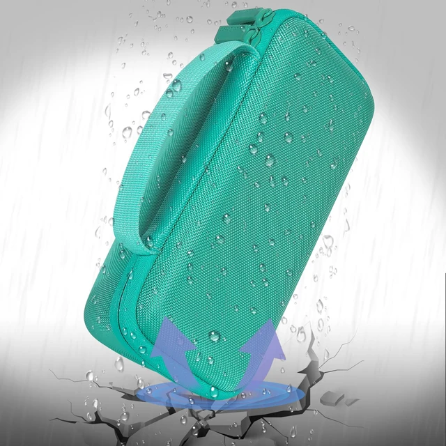 Alt view image 7 of 7 - Hard Case for BolaButty X-GO C27C Bluetooth Speaker Speaker,Teal Travel Protective Storage Bag with Mesh Pocket & Handle, Shockproof EVA Shell and Soft Lining