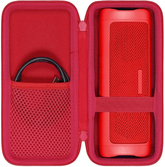 Main image of Hard Case for BolaButty X-GO C27C Bluetooth Speaker Speaker,Red Travel Protective Storage Bag with Mesh Pocket & Handle, Shockproof EVA Shell and Soft Lining