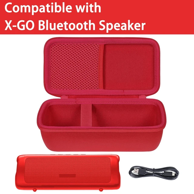 Alt view image 3 of 7 - Hard Case for BolaButty X-GO C27C Bluetooth Speaker Speaker,Red Travel Protective Storage Bag with Mesh Pocket & Handle, Shockproof EVA Shell and Soft Lining