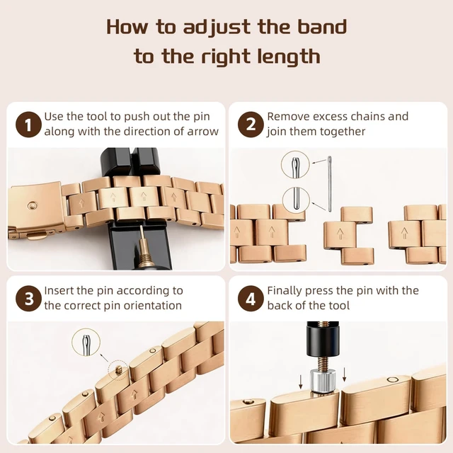 Alt view image 4 of 7 - 22mm Stainless Steel Watch Band Compatible with Amazfit Bip 6/Bip 5,Metal Watch Bands for Bip 5 unity/Active Max/Balance 2/Balance/Cheetah/GTR 4/GTR 3 Pro/GTR 3/GTR 2/GTR 2e/GTR 47mm Men Women