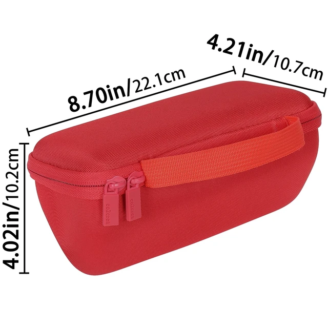 Alt view image 6 of 7 - Hard Case for BolaButty X-GO C27C Bluetooth Speaker Speaker,Red Travel Protective Storage Bag with Mesh Pocket & Handle, Shockproof EVA Shell and Soft Lining