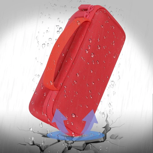 Alt view image 7 of 7 - Hard Case for BolaButty X-GO C27C Bluetooth Speaker Speaker,Red Travel Protective Storage Bag with Mesh Pocket & Handle, Shockproof EVA Shell and Soft Lining