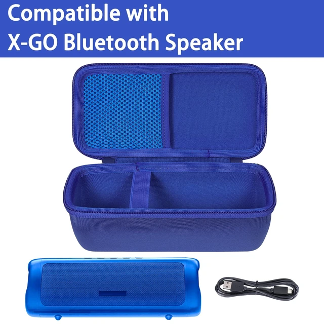 Alt view image 3 of 7 - Hard Case for BolaButty X-GO C27C Bluetooth Speaker Speaker,Blue Travel Protective Storage Bag with Mesh Pocket & Handle, Shockproof EVA Shell and Soft Lining