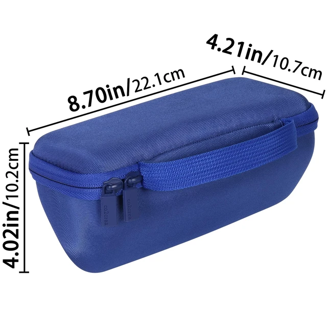 Alt view image 6 of 7 - Hard Case for BolaButty X-GO C27C Bluetooth Speaker Speaker,Blue Travel Protective Storage Bag with Mesh Pocket & Handle, Shockproof EVA Shell and Soft Lining