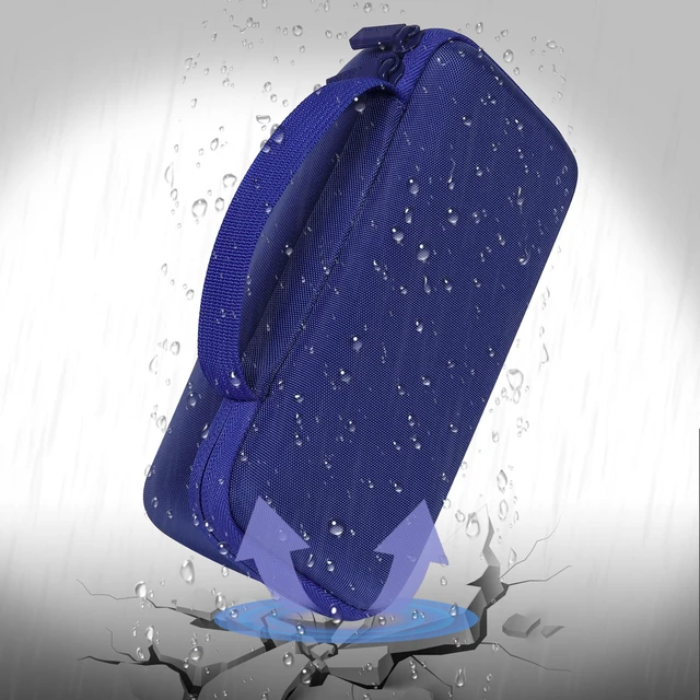 Alt view image 7 of 7 - Hard Case for BolaButty X-GO C27C Bluetooth Speaker Speaker,Blue Travel Protective Storage Bag with Mesh Pocket & Handle, Shockproof EVA Shell and Soft Lining