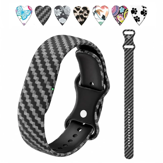 Main image of Printed Silicone Band Compatible with Google Fitbit Air Band for Women Soft Adjustable Replacement Wristband, Cute Floral Leopard Paw Butterfly Pattern Waterproof Strap for Fit bit Air, Daily Wear