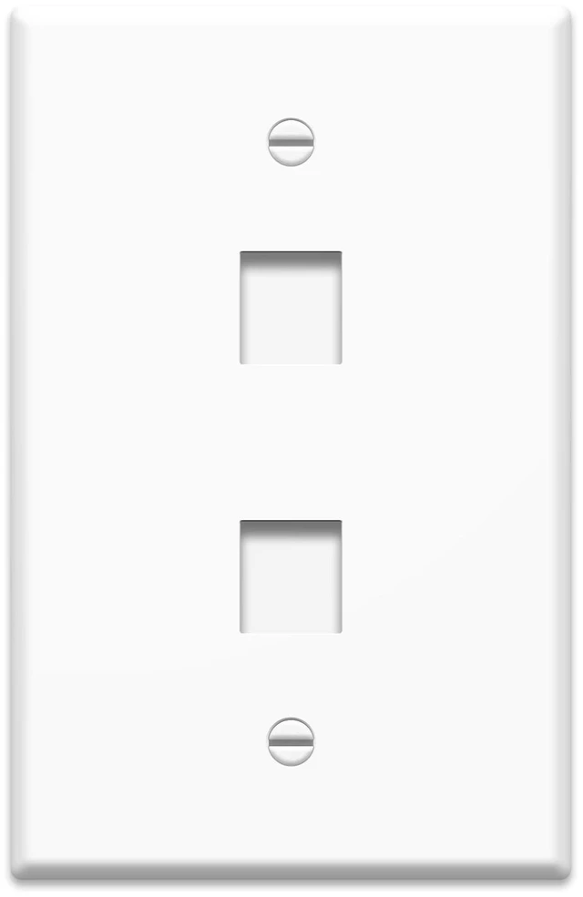Main image of Legrand OnQ 2 Port Oversized Double Gang Wall Plate, High-Impact Flame Retardant Plastic, Covers Drywall, White, 10 Count, WP3302WH10