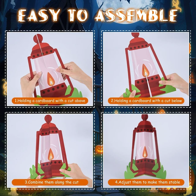 Alt view image 4 of 6 - Halloween Trunk or Treat Camping Car Decorations Kit Include Welcome to Our Camp Site Banner Forest Backdrop Campfire Lantern Cutouts Archway Garage Decor for SUV Entryway House Outdoor