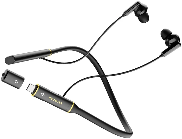 Main image of A12 Neckband Bluetooth Earbuds with Built-in Type-C Charging Adapter,60H Playtime Fast Charging Wireless Headphones,3 EQ Audio Modes, Clear Call Mic(Not ANC)Magnetic Around-The-Neck Fit(Gold)