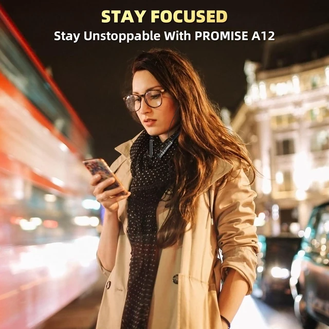 Alt view image 7 of 7 - A12 Neckband Bluetooth Earbuds with Built-in Type-C Charging Adapter,60H Playtime Fast Charging Wireless Headphones,3 EQ Audio Modes, Clear Call Mic(Not ANC)Magnetic Around-The-Neck Fit(Gold)