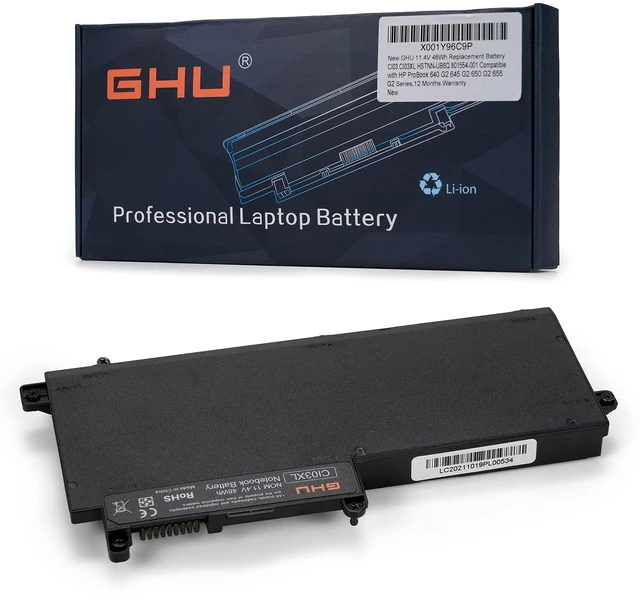 Main image of New 11.4V 48Wh Replacement Battery CI03 CI03XL HSTNN-UB6Q 801554-001 Compatible with HP ProBook 640 G2 645 G2 650 G2 655 G2 Series