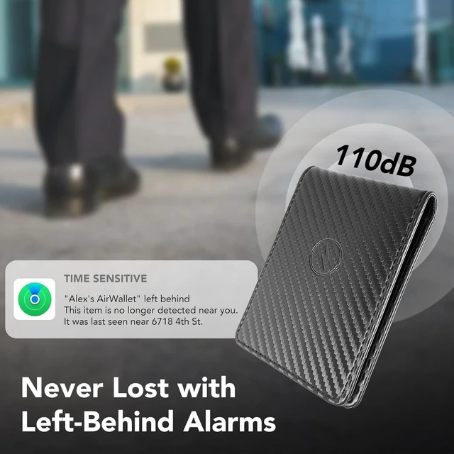 Alt view image 5 of 7 - Smart Wallet for Men, Bulit-in Tracker Tag Works with Apple Find My(iOS Only), RFID Blocking, Rechargeable Wirelessly Wallet Tracker, Mens Wallets with GPS Tracker