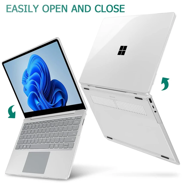 Alt view image 6 of 7 - Compatible with Microsoft Surface Laptop Go 3 Go 2 Go 1 12.4 Inch Model 1943 2013 (2023 2022 2020 Release), Plastic Hard Shell Case with Screen Protector + Keyboard Cover, Crystal Clear