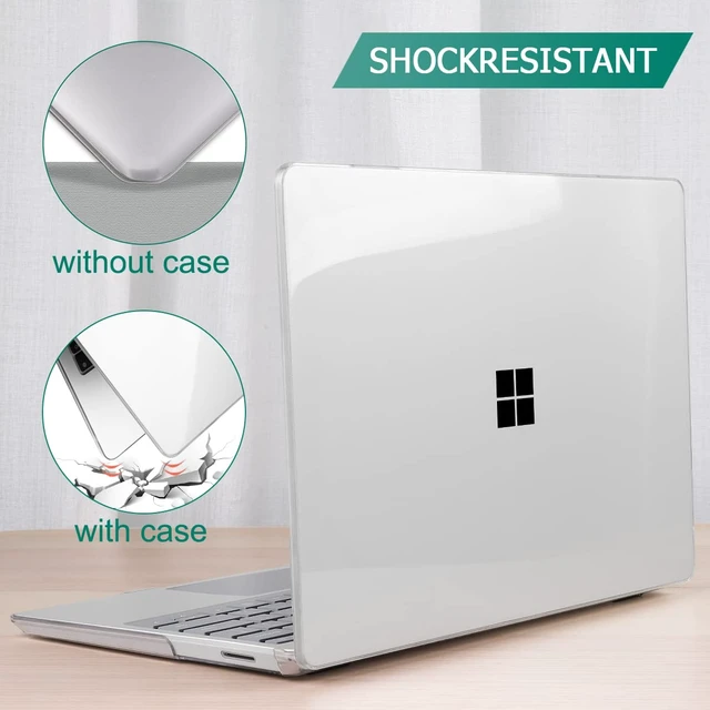Alt view image 7 of 7 - Compatible with Microsoft Surface Laptop Go 3 Go 2 Go 1 12.4 Inch Model 1943 2013 (2023 2022 2020 Release), Plastic Hard Shell Case with Screen Protector + Keyboard Cover, Crystal Clear