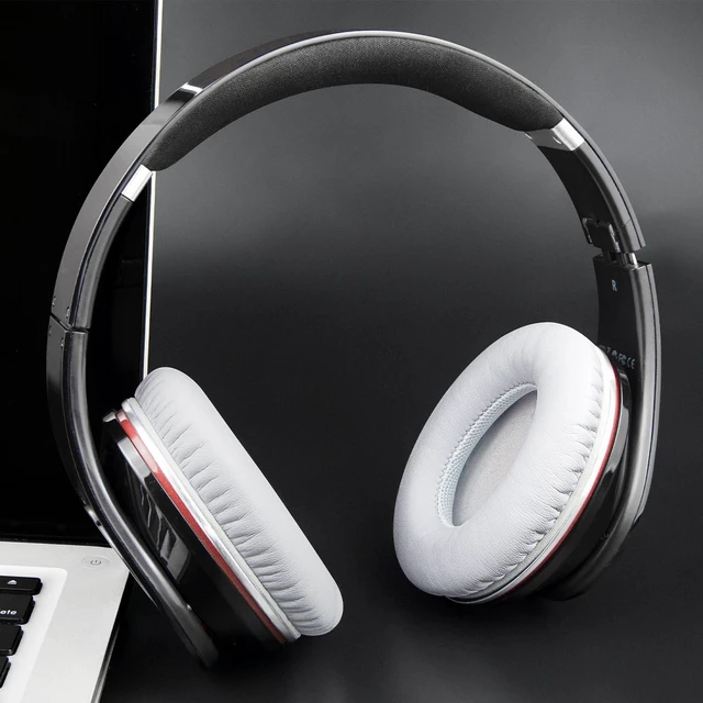 Alt view image 3 of 7 - Replacement Ear Pads Cushions for Monster Beats Studio 1.0 (1 st Gen) Headphones by Dr. Dre (Do Not Fit Studio 2 and Studio 3), Earpads with Soft Protein Leather (White)