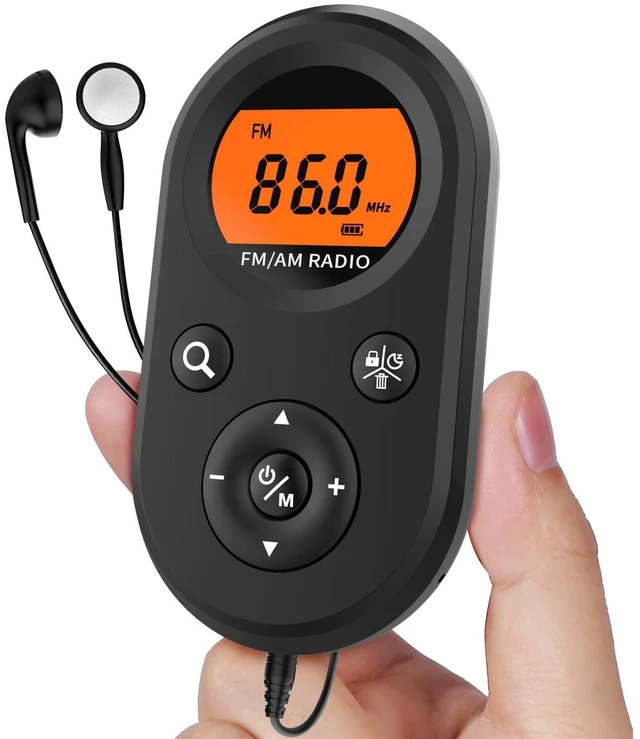 Main image of MI01 Rechargeable Mini AM FM Pocket Radio, Digital AM FM Receiver Excellent Reception, Clear LCD Display, Station preset, 14H Long Battery Life, Stereo Earphone for Walking Jogging Meeting