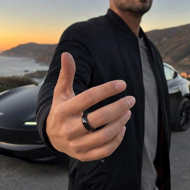 Alt view image 2 of 7 - Ceramic Tesla Ring Key for Tesla Model 3/Y/S/X/CT, Key Card Replacement #10 No battery, no app, no phone, Tap B-pillar to unlock instantly, Waterproof/scratch-resistant ceramic design for everyday use