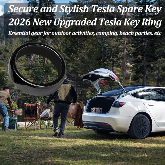 Alt view image 4 of 6 - Ceramic Tesla Ring Key for Tesla Model 3/Y/S/X/CT, Key Card Replacement #11 No battery, no app, no phone, Tap B-pillar to unlock instantly, Waterproof/scratch-resistant ceramic design for everyday use