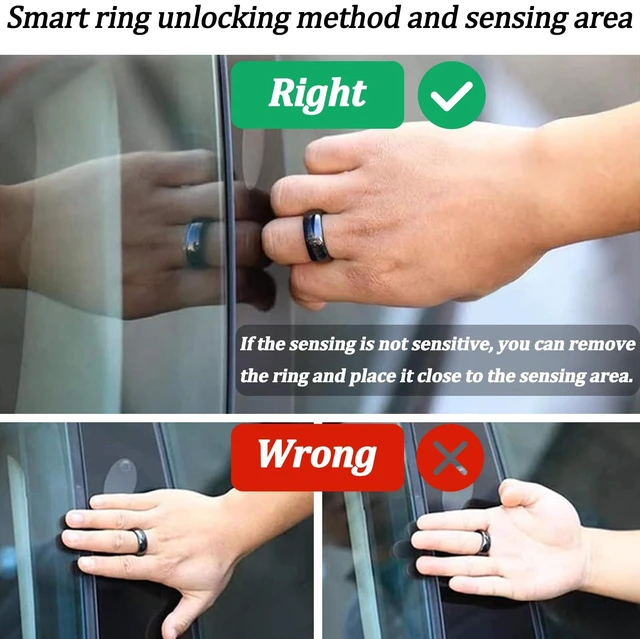 Alt view image 6 of 6 - Ceramic Tesla Ring Key for Tesla Model 3/Y/S/X/CT, Key Card Replacement #11 No battery, no app, no phone, Tap B-pillar to unlock instantly, Waterproof/scratch-resistant ceramic design for everyday use