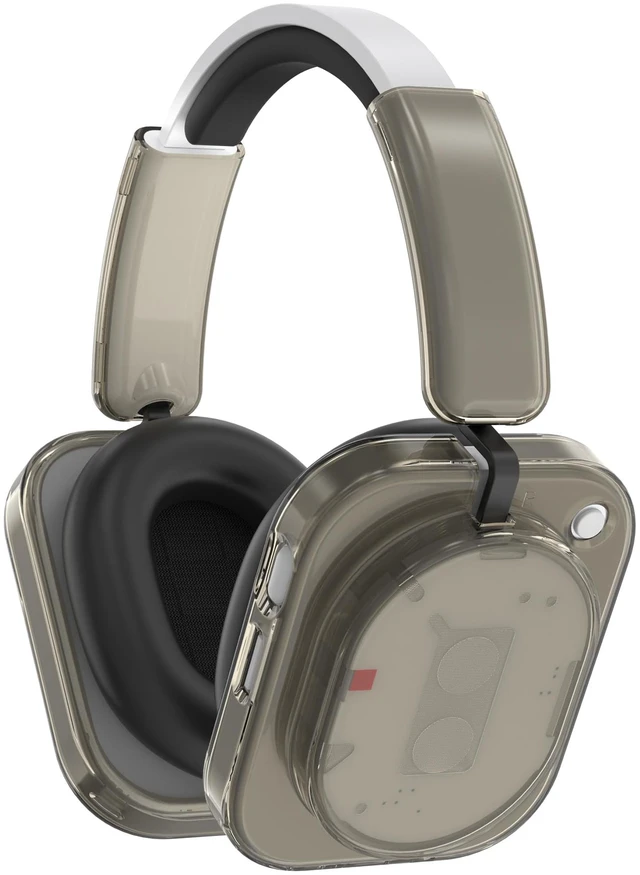 Main image of Case for Nothing Headphone 1,2IN1 Clear TPU Ear Cups Cover & PC Headband Cover, Shell Covers Replacement Shockproof/Washable/Dust-Proof/Scratch-Resistant for Men Women (Clear Gray)