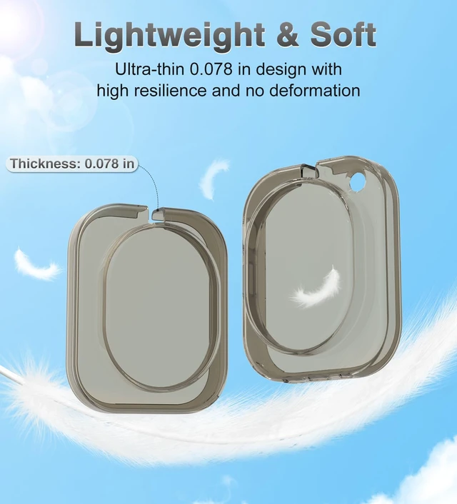 Alt view image 5 of 7 - Case for Nothing Headphone 1,2IN1 Clear TPU Ear Cups Cover & PC Headband Cover, Shell Covers Replacement Shockproof/Washable/Dust-Proof/Scratch-Resistant for Men Women (Clear Gray)