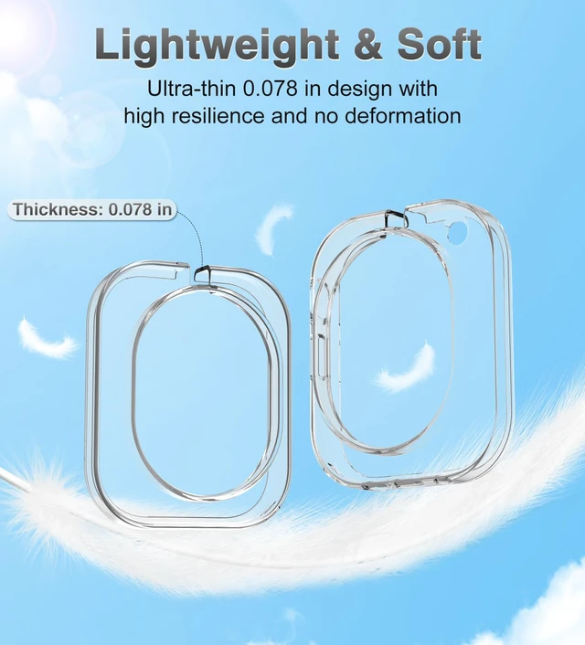 Alt view image 5 of 7 - Case for Nothing Headphone 1,2IN1 Clear TPU Ear Cups Cover & PC Headband Cover, Shell Covers Replacement Shockproof/Washable/Dust-Proof/Scratch-Resistant for Men Women (Clear)