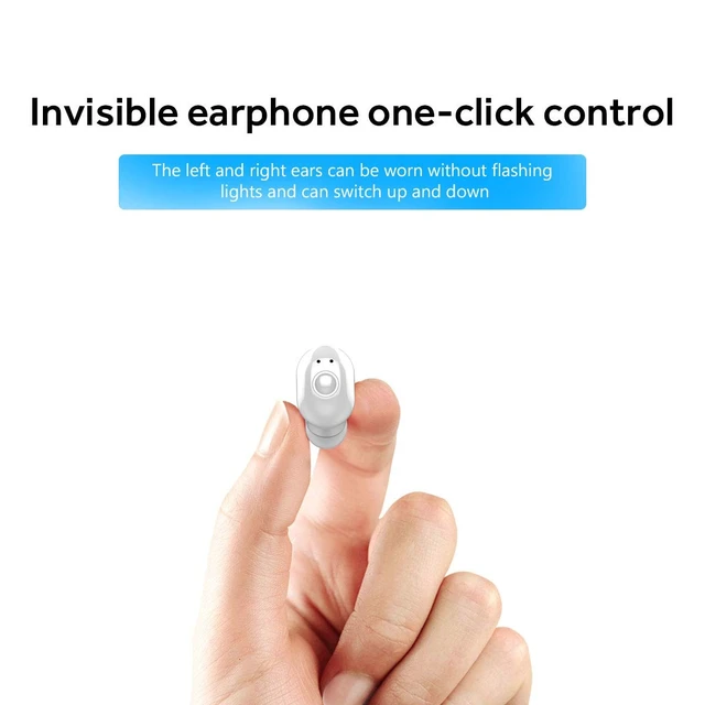 Alt view image 2 of 7 - Wireless Earphones, Wireless Sports Bluetooth Earphone Mini Earbud with Noise Cancelling for iPhone X/8/7/6s Plus Samsung Galaxy S8, S8 Plus (White)