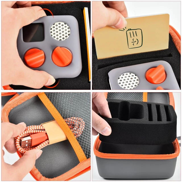 Alt view image 5 of 7 - Travel Case Compatible with Yoto Mini Kids Audio & Music Player, Holder Bag for Childrens Speaker Plays Audiobook Cards -Grey