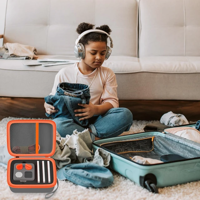 Alt view image 6 of 7 - Travel Case Compatible with Yoto Mini Kids Audio & Music Player, Holder Bag for Childrens Speaker Plays Audiobook Cards -Grey