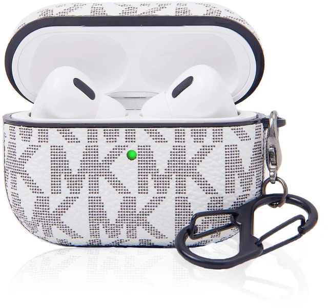 Main image of for AirPods Pro 2nd Generation Case(2022), Full-Body Protective Leather Airpods Pro 2 Protective Cover with Keychain for AirPods Pro Wireless Charging Case, White