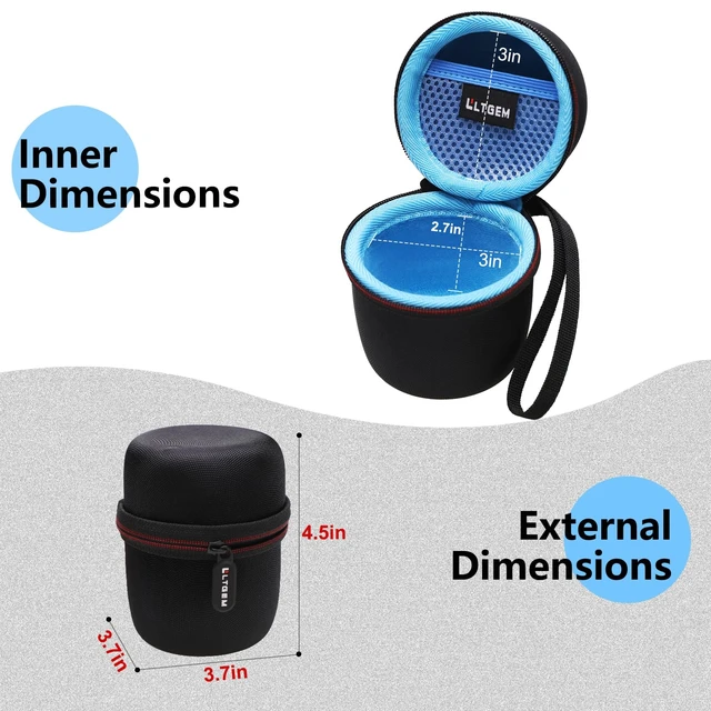 Alt view image 2 of 7 - LTGEM Case for Sony SRS-XB100/SRS-XB13/SRS-XB12 Bluetooth Speaker Hard EVA Shell, Water-Resistant, Shock Protection, Scratch-Resistant Interior, Portable Travel Storage Case Only