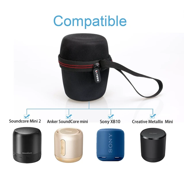 Alt view image 2 of 7 - LTGEM Case for Sony SRS-XB100/SRS-XB13/SRS-XB12 Bluetooth Speaker Hard EVA Shell, Water-Resistant, Shock Protection, Scratch-Resistant Interior, Portable Travel Storage Case Only