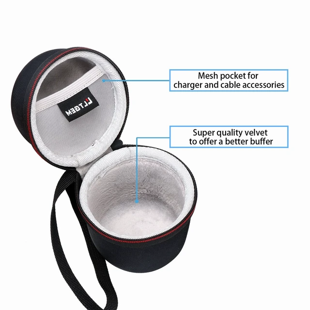 Alt view image 3 of 7 - LTGEM Case for Sony SRS-XB100/SRS-XB13/SRS-XB12 Bluetooth Speaker Hard EVA Shell, Water-Resistant, Shock Protection, Scratch-Resistant Interior, Portable Travel Storage Case Only