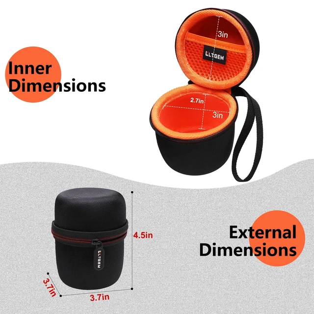 Alt view image 2 of 7 - LTGEM Case for Sony SRS-XB100/SRS-XB13/SRS-XB12 Bluetooth Speaker Hard EVA Shell, Water-Resistant, Shock Protection, Scratch-Resistant Interior, Portable Travel Storage Case Only