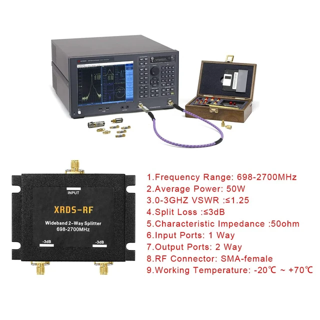 Alt view image 3 of 4 - Wide-Band 2 Way Splitter-3dB SMA Female-50 Ohm Cellular Signal Splitter for 4G/LTE System by -RF