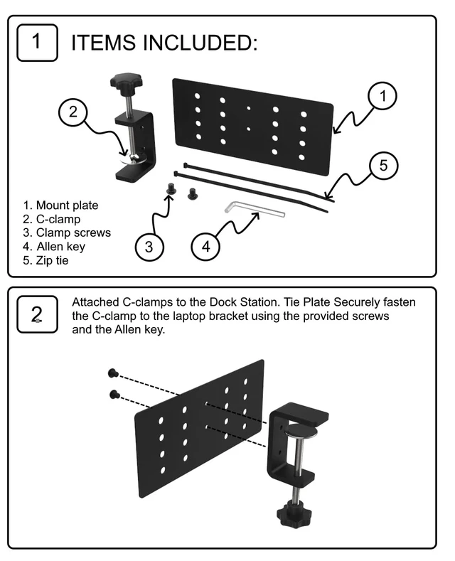 Alt view image 6 of 7 - Docking Station Side-Mount Bracket Holder-Compatible with Dell/Thunderbolt Dock/Thinkpad USB C Docking Station