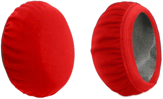 Main image of RF Blocking Headset Covers Shielding for On-Ear Wireless Headsets, Headphones Reduces RF Exposure Between 90-98% Fits Most On-Ear Headsets (Red, Medium)