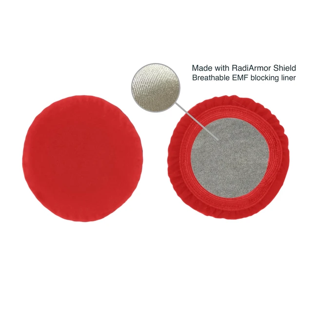 Alt view image 3 of 5 - RF Blocking Headset Covers Shielding for On-Ear Wireless Headsets, Headphones Reduces RF Exposure Between 90-98% Fits Most On-Ear Headsets (Red, Medium)
