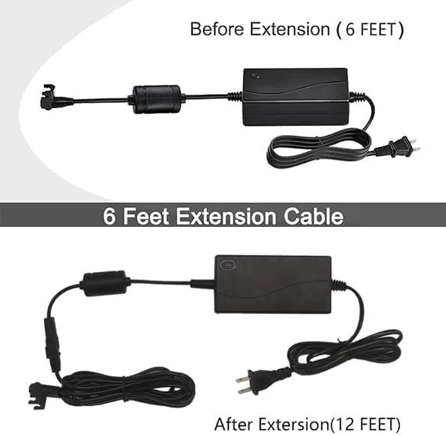 Alt view image 5 of 7 - 29V2APower Adapter 2-Pin for VersaDesk Ultralite VUL3624 36" Electric Height-Adjustable Standing Converter Sit to Stand Desktop Riser Versa Desk Power Supply Cord Charger,29VAC/DC Adapter Replacement