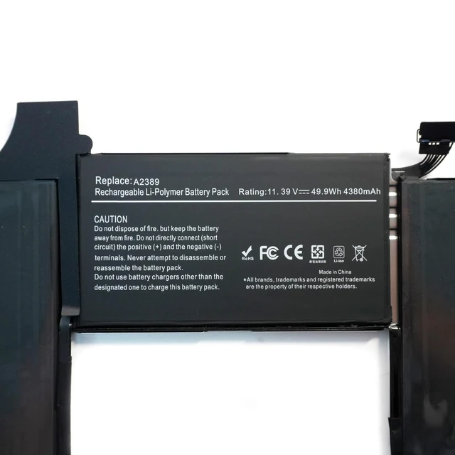 Alt view image 2 of 7 - A2389 A2337 Laptop Battery Compatible with MacBook Air 13 Inch A2337 M1 2020 EMC 3598 MGN53LL/A MGN83LL/A MGN63LL/A MGN93LL/A MGND3LL/A MGN73LL/A MGNA3LL/A MGNE3LL/A MVH22LL/A Series(11.39V 49.9Wh)